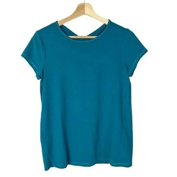 All In Motion Teal Blue Cross Back Athletic Short Sleeve XL - Picture 1 of 3